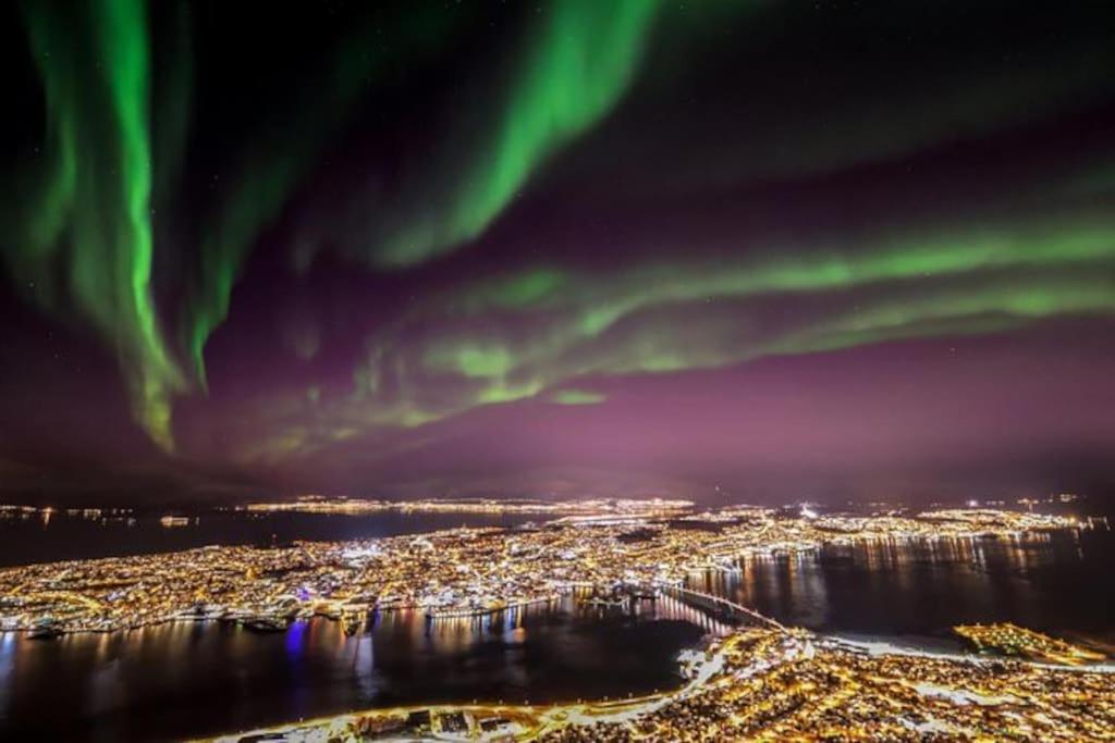 Sentralt Pa Fastlandet Og Gaavstand Til Alle Fasiliteter! Tromsdalen Esterno foto